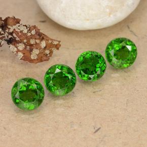 Diopside cromifero naturale verde da 2,32 ct, taglio rotondo, VS