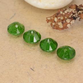 Gemme di Diopside di cromo Verde medio-scuro naturale da 2.34 ct, Taglio rotondo, VS