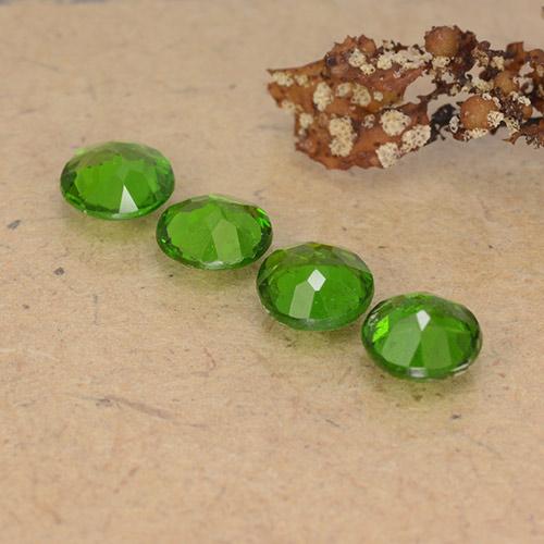 Diopside cromifero naturale verde da 1,87 ct, taglio rotondo, VS
