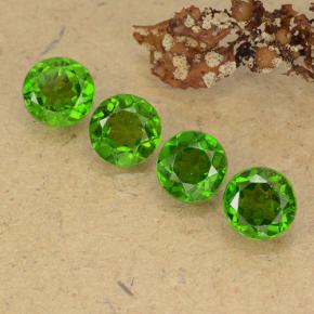 Diopside cromifero naturale verde da 2,24 ct, taglio rotondo, VS
