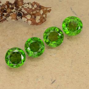 Diopside cromifero naturale verde da 2,24 ct, taglio rotondo, VS