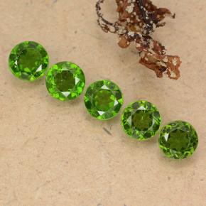 Diopside cromifero naturale verde da 2,61 ct, taglio rotondo, VS