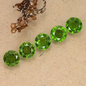 Diopside cromifero naturale verde da 2,61 ct, taglio rotondo, VS