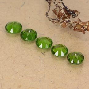 Diopside cromifero naturale verde da 2,61 ct, taglio rotondo, VS