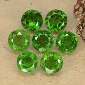 Diopside cromifero naturale verde da 3,55 ct, taglio rotondo, VS