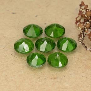 Diopside cromifero naturale verde da 3,55 ct, taglio rotondo, VS