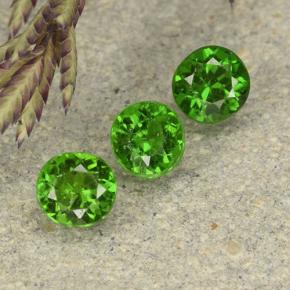 Gemme di Diopside di cromo Verde naturale da 0.63 ct, Taglio rotondo, VS