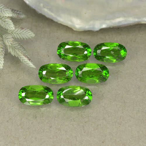 Diopside cromifero naturale verde da 1,42 ct, taglio ovale, VS-SI