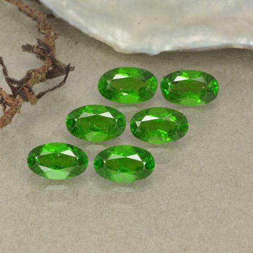 Gemme di Diopside di cromo Verde medio-scuro naturale da 1.50 ct, Taglio ovale, VS-SI
