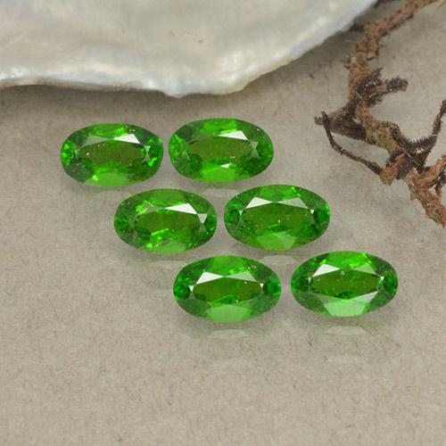 Gemme di Diopside di cromo Verde medio-scuro naturale da 1.50 ct, Taglio ovale, VS-SI