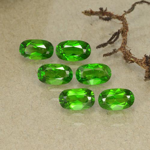 Diopside cromifero naturale verde da 1,67 ct, taglio ovale, VS-SI