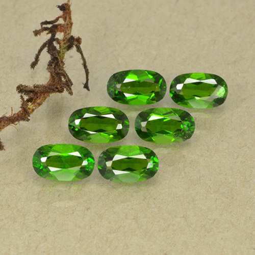Diopside cromifero naturale verde da 1,50 ct, taglio ovale, VS-SI