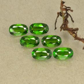 Diopside cromifero naturale verde da 1,50 ct, taglio ovale, VS-SI