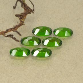 Diopside cromifero naturale verde da 1,50 ct, taglio ovale, VS-SI