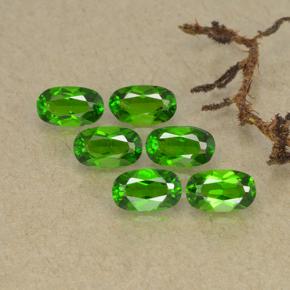 Diopside cromifero naturale verde da 1,57 ct, taglio ovale, VS-SI