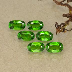 Gemme di Diopside di cromo Verde medio-scuro naturale da 1.69 ct, Taglio ovale, VS-SI