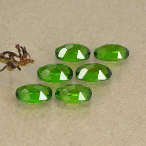 Gemme di Diopside di cromo Verde medio-scuro naturale da 1.69 ct, Taglio ovale, VS-SI