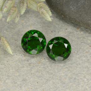 Diopside cromifero naturale verde da 1,12 ct, taglio rotondo, VS