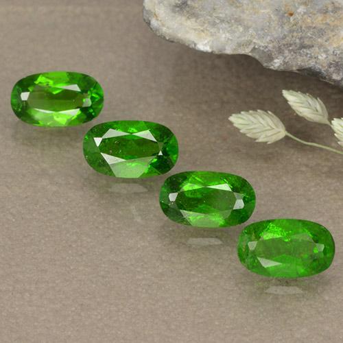 Gemme di Diopside di cromo Verde acceso naturale da 1.10 ct, Taglio ovale, VS