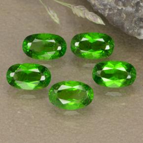 Diopside cromifero naturale verde da 1,37 ct, taglio ovale, VS