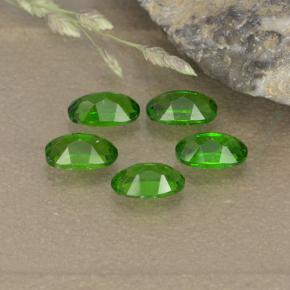 Diopside cromifero naturale verde da 1,37 ct, taglio ovale, VS