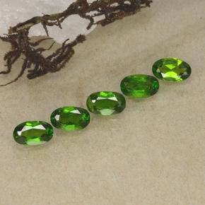 Diopside cromifero naturale verde da 1,18 ct, taglio ovale, VS