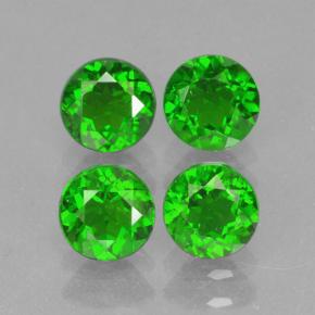 Diopside cromifero naturale verde da 2,21 ct, taglio rotondo, VS