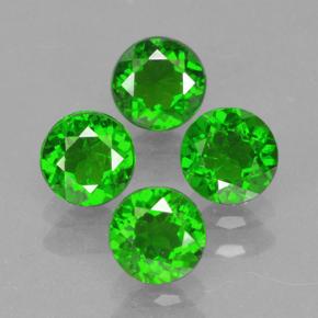 Diopside cromifero naturale verde da 2,21 ct, taglio rotondo, VS