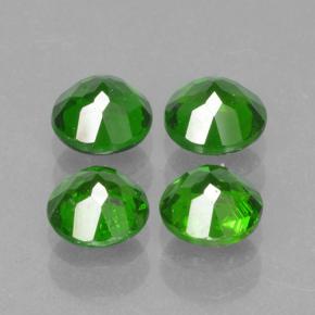 Diopside cromifero naturale verde da 2,21 ct, taglio rotondo, VS