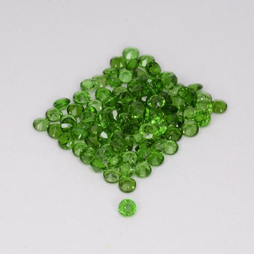 Gemme di Diopside di cromo Verde medio-scuro naturale da 2.56 ct, Taglio rotondo, VS
