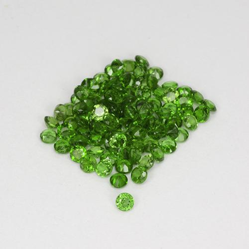 Gemme di Diopside di cromo Verde medio-scuro naturale da 2.56 ct, Taglio rotondo, VS