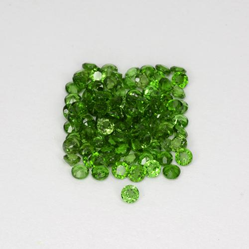 Gemme di Diopside di cromo Verde medio-scuro naturale da 2.56 ct, Taglio rotondo, VS
