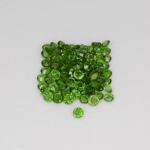Diopside cromifero naturale verde da 2,55 ct, taglio rotondo, VS