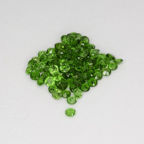 Diopside cromifero naturale verde da 2,55 ct, taglio rotondo, VS