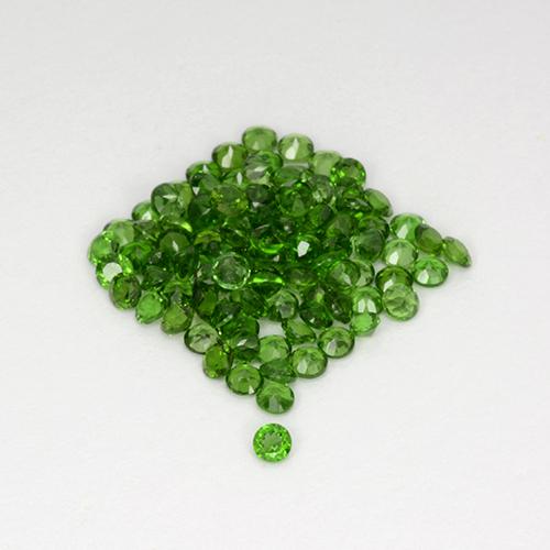 Diopside cromifero naturale verde da 2,55 ct, taglio rotondo, VS