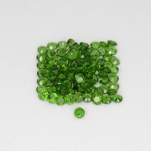 Diopside cromifero naturale verde da 2,55 ct, taglio rotondo, VS