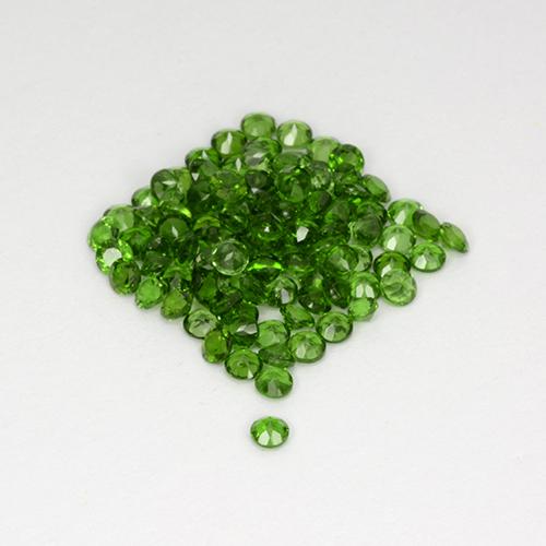 Diopside cromifero naturale verde da 2,55 ct, taglio rotondo, VS