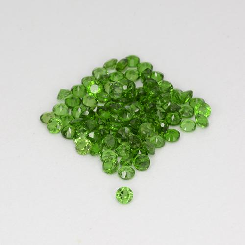 Gemme di Diopside di cromo Verde scuro naturale da 2.56 ct, Taglio rotondo, VS