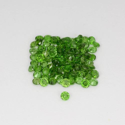 Gemme di Diopside di cromo Verde scuro naturale da 2.56 ct, Taglio rotondo, VS