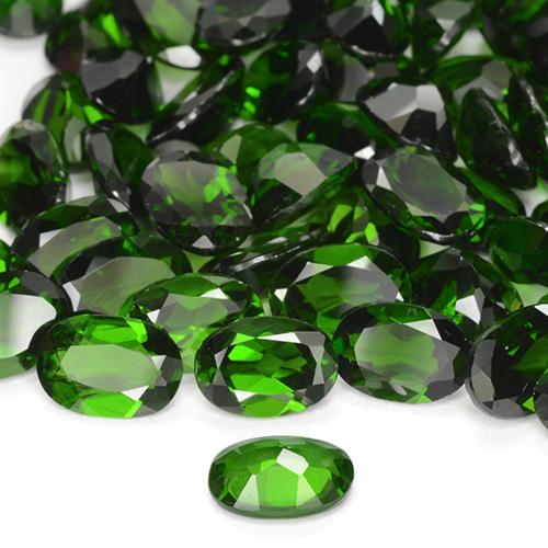 Diopside di cromo Verde scuro naturale da 0.78 ct, Ovale, VS