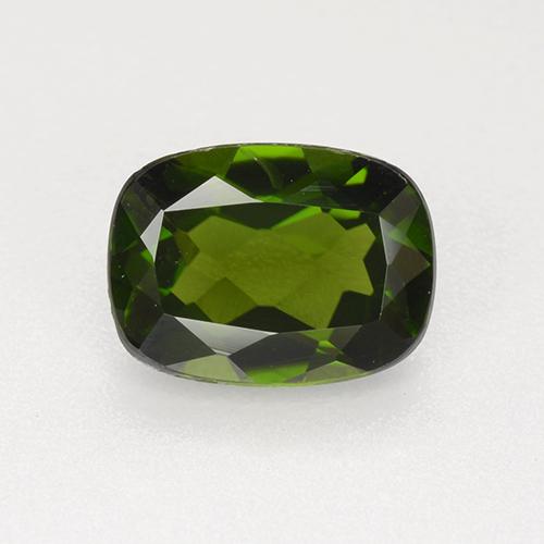 Diopside cromifero naturale verde da 1,32 ct, taglio a cuscino, VVS-VS
