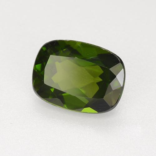 Diopside cromifero naturale verde da 1,32 ct, taglio a cuscino, VVS-VS
