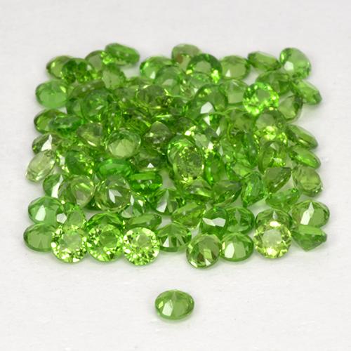 Diopside cromifero naturale verde da 2,50 ct, taglio rotondo, VS