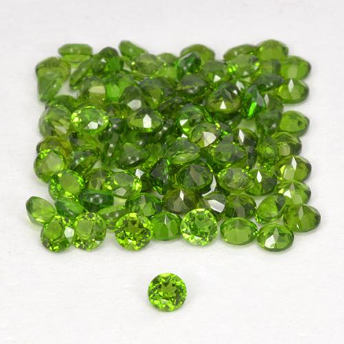 Diopside cromifero naturale verde da 2,59 ct, taglio rotondo, VS