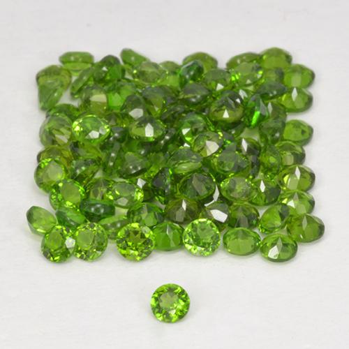 Diopside cromifero naturale verde da 2,59 ct, taglio rotondo, VS