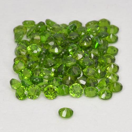 Diopside cromifero naturale verde da 2,59 ct, taglio rotondo, VS