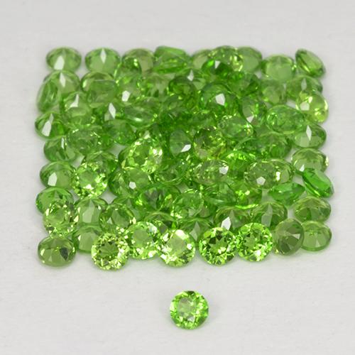 Gemme di Diopside di cromo Verde acceso naturale da 2.51 ct, Taglio rotondo, VS