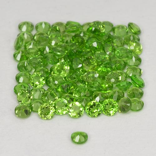 Gemme di Diopside di cromo Verde acceso naturale da 2.51 ct, Taglio rotondo, VS