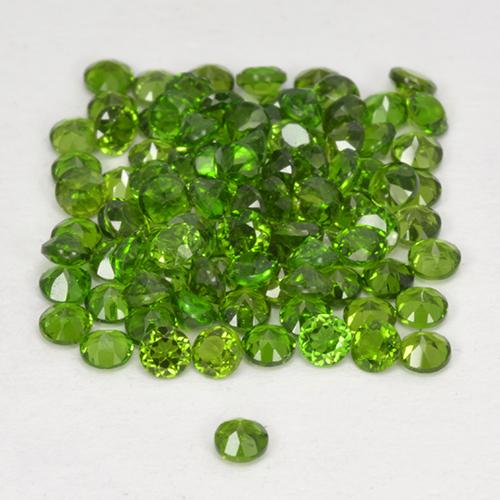 Diopside cromifero naturale verde da 2,58 ct, taglio rotondo, VS