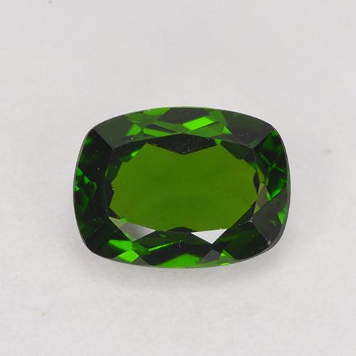 Diopside di cromo Verde medio-scuro naturale da 1.32 ct, Taglio a cuscino, VVS-VS